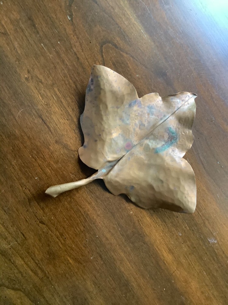 Handmade Decorative Copper Leaf (Ivy?)
