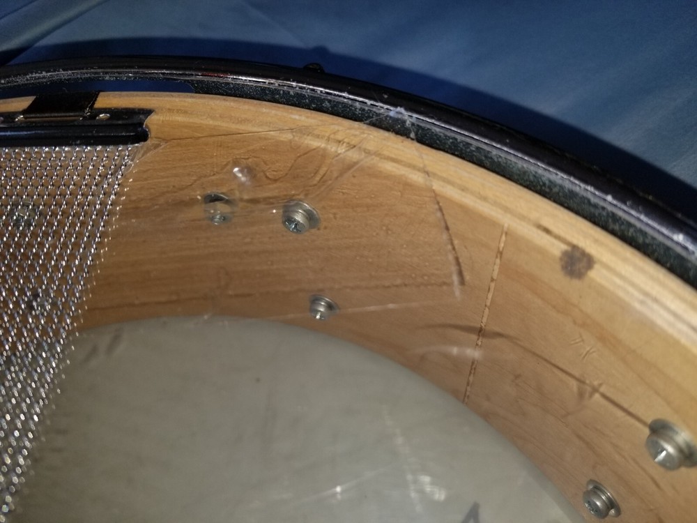 D Conaway Wood Snare Drum 5x14 Blue