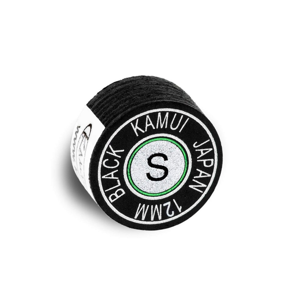 KAMUI Black Laminated Pool Billiard CUE TIP - 1 pc (Soft, 12 mm)