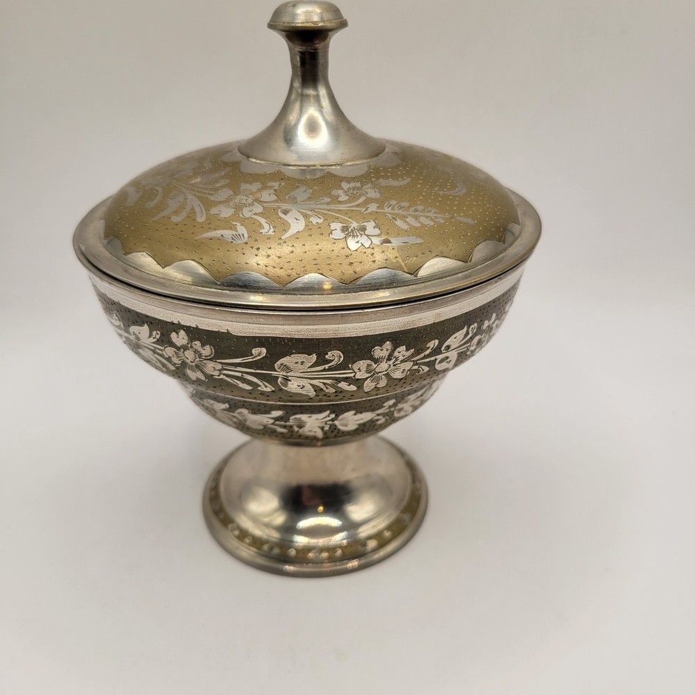 Vintage Engraved Unique Shape Handcrafted Dry Fruit/Butter Bowl