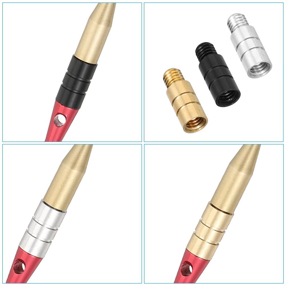 6Pcs Dart Weights 2g Brass Add Accentuator 2BA Thread Black