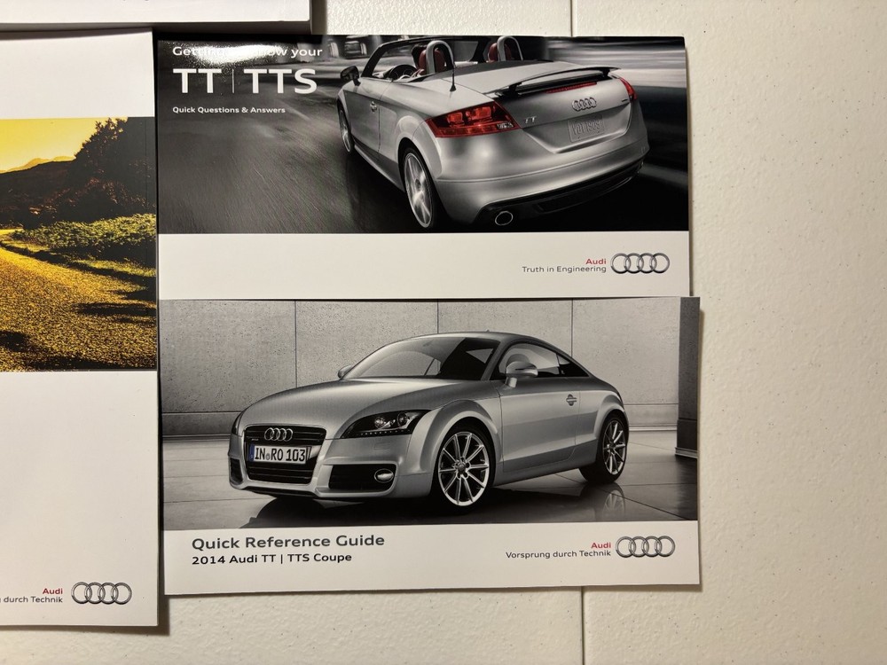 2014 Audi TT/TTS Owners Manual OEM Complete Set