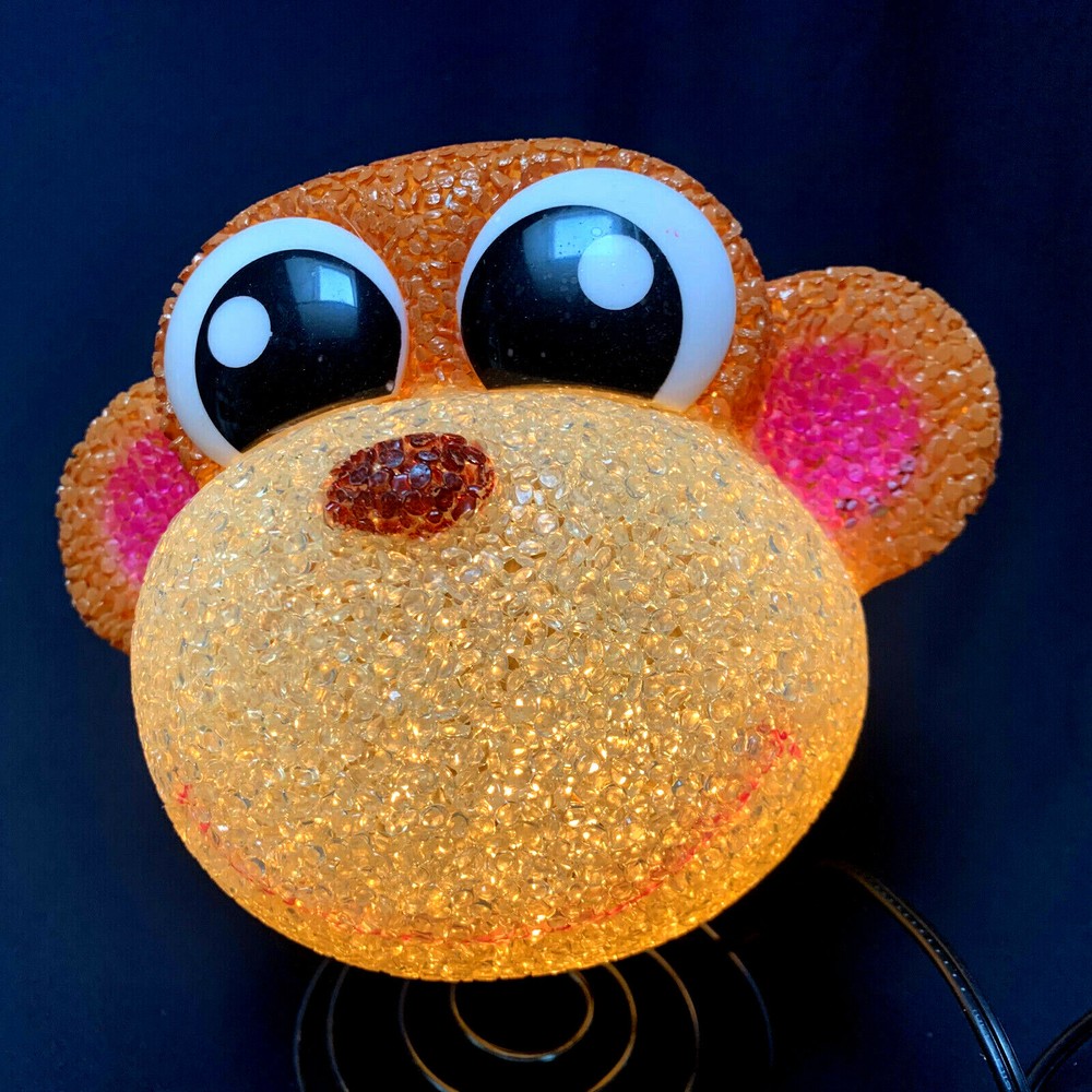 Lamp Monkey Face Melt Plastic Popcorn Spring Base Electric Kids Night Light
