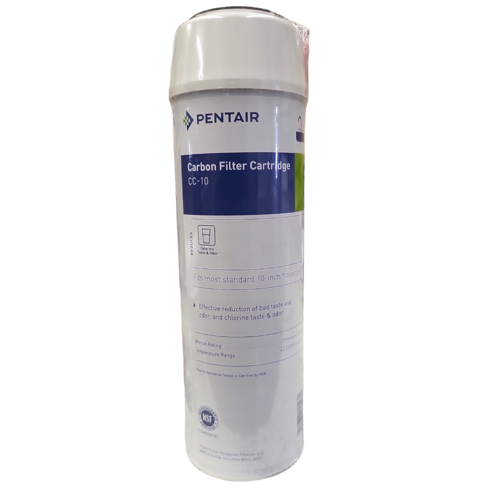 Pentek CC-10 20 Micron Standard 10 Inch Undersink Carbon Water FIlter , 12-Pack