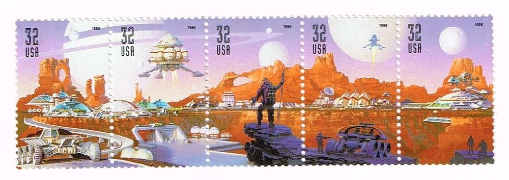 pick 1 group: NASA & Space theme US Postage stamps - issued 1969-1998
