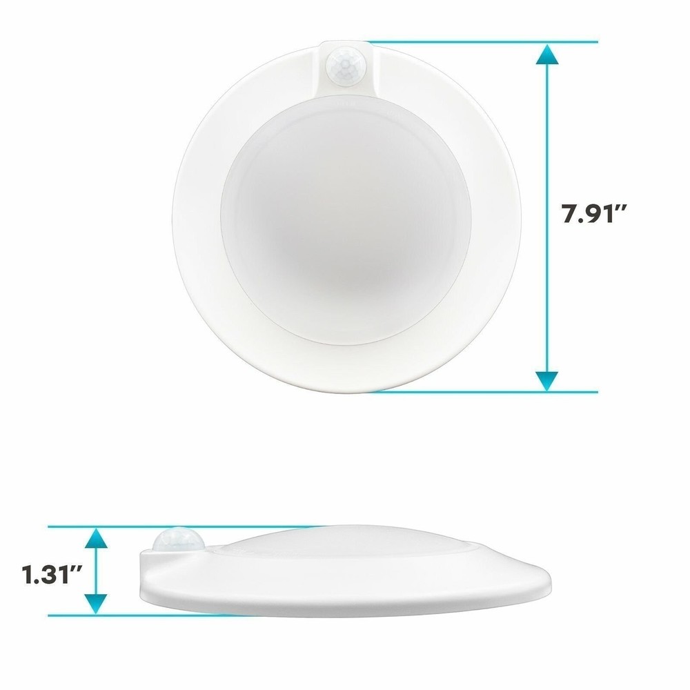 Luxrite 6in LED Motion Sensor Ceiling Light 3 Color Options 30s Timeout