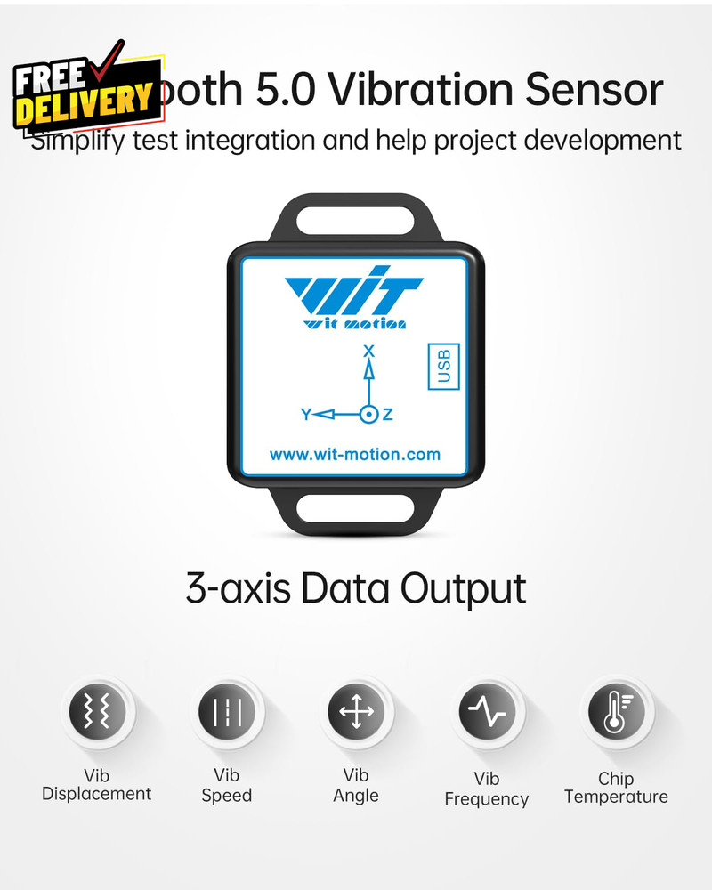 BLE Vibration Sensor WTVB01-BT50 Smart Vibration Module Ar-Duino 3-Axis Vib.....