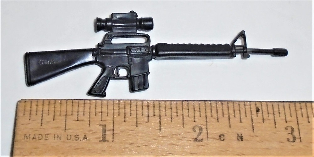 D27 GI Joe CORPS Accessory for Customizing, Customs     Scoped M-16 Machine Gun