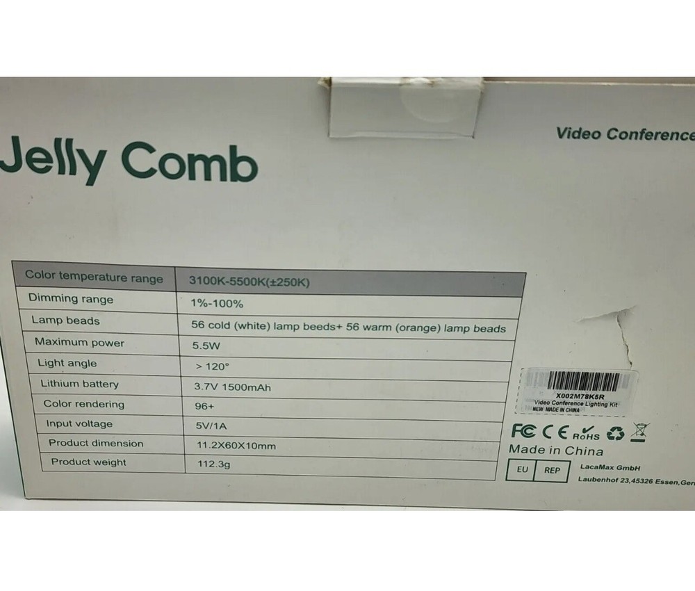 Video Conference Lighting Kit - Jelly Comb Bicolor LED New in Box