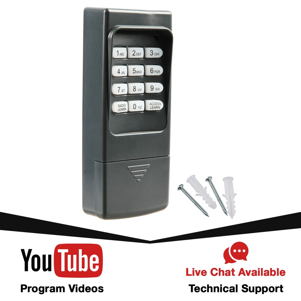 2 Keyless Entry Garage Door Openers for Linear Multi-Code Pad 420001