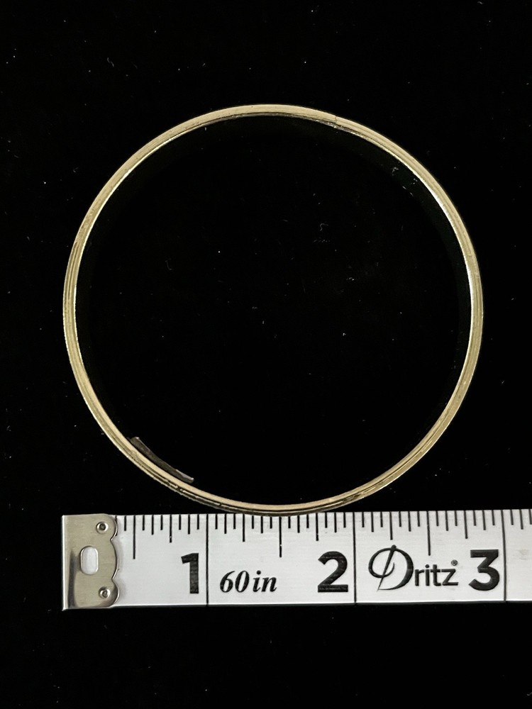 Vintage Glitter Enamel Gold Tone Bangle Bracelet