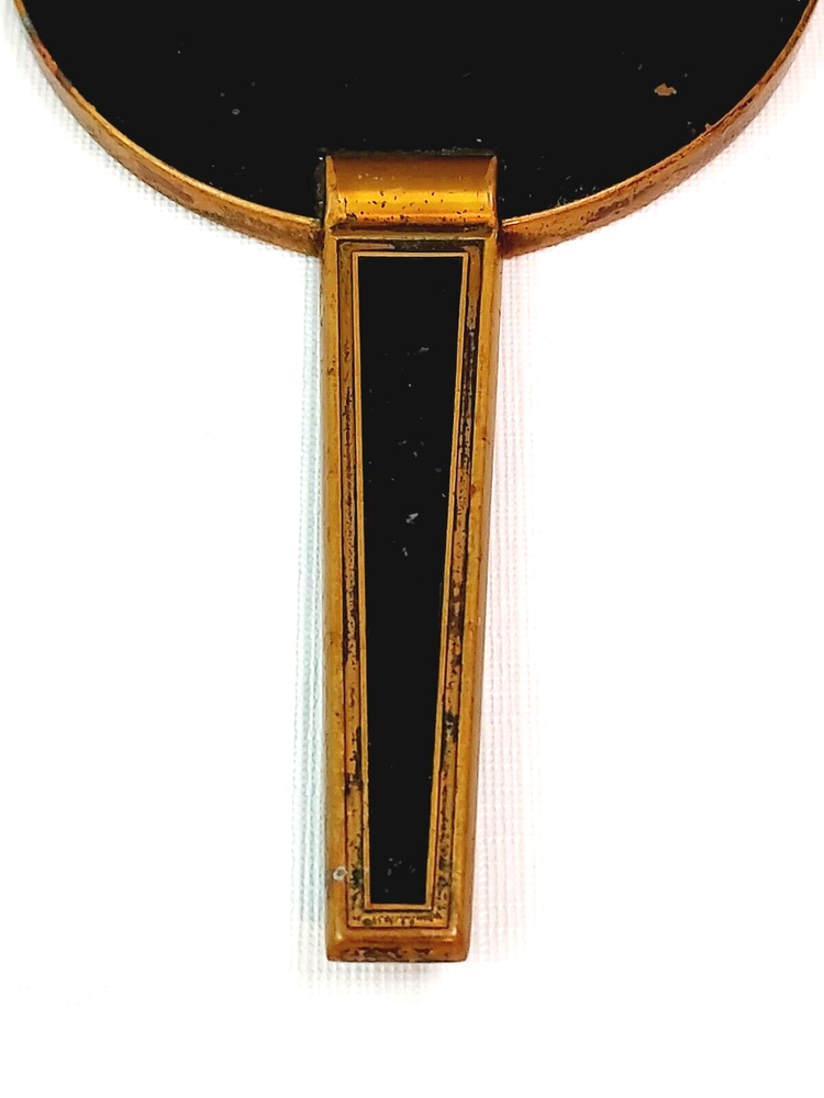 Antique Elgin American Brass Hand Mirror