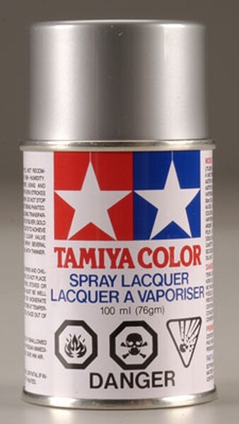 Tamiya PS-12 Silver Polycarbonate/Lexan Spray Paint 3 oz TAM86012