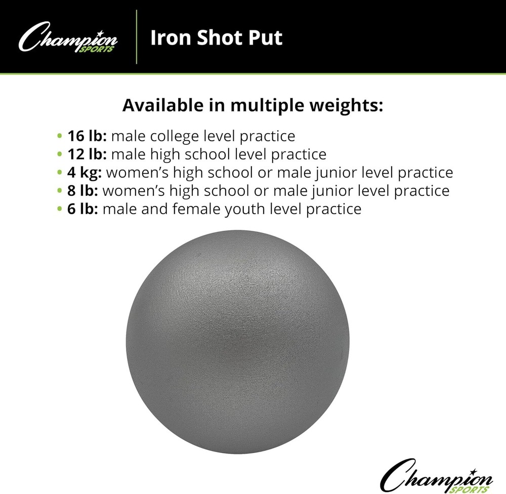 Accurate 12-Pound Iron Shot Put for Superior Strength and Technique Development