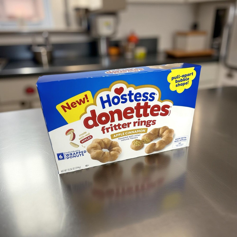 Hostess Apple Fritter Ring Pullapart Donuts Snack Cakes, 2 Boxes