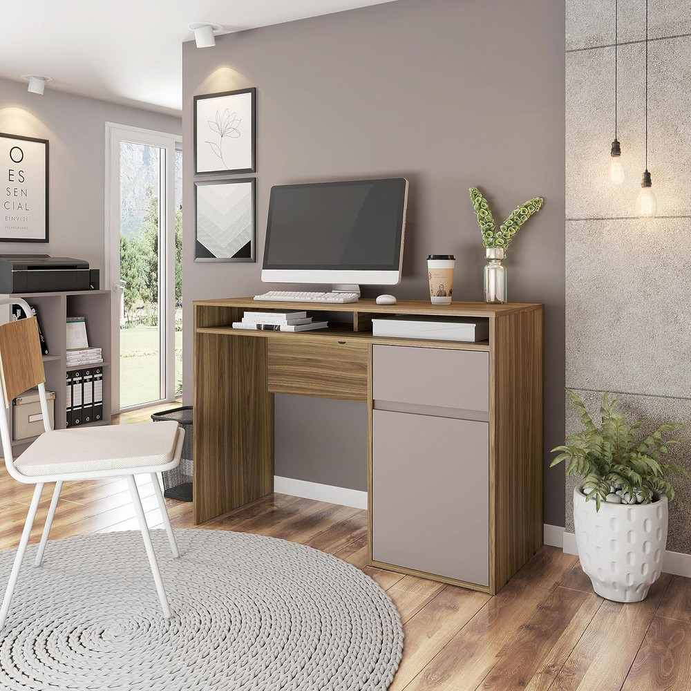 Stylish Home Office Workstation with Ample Storage Solutions