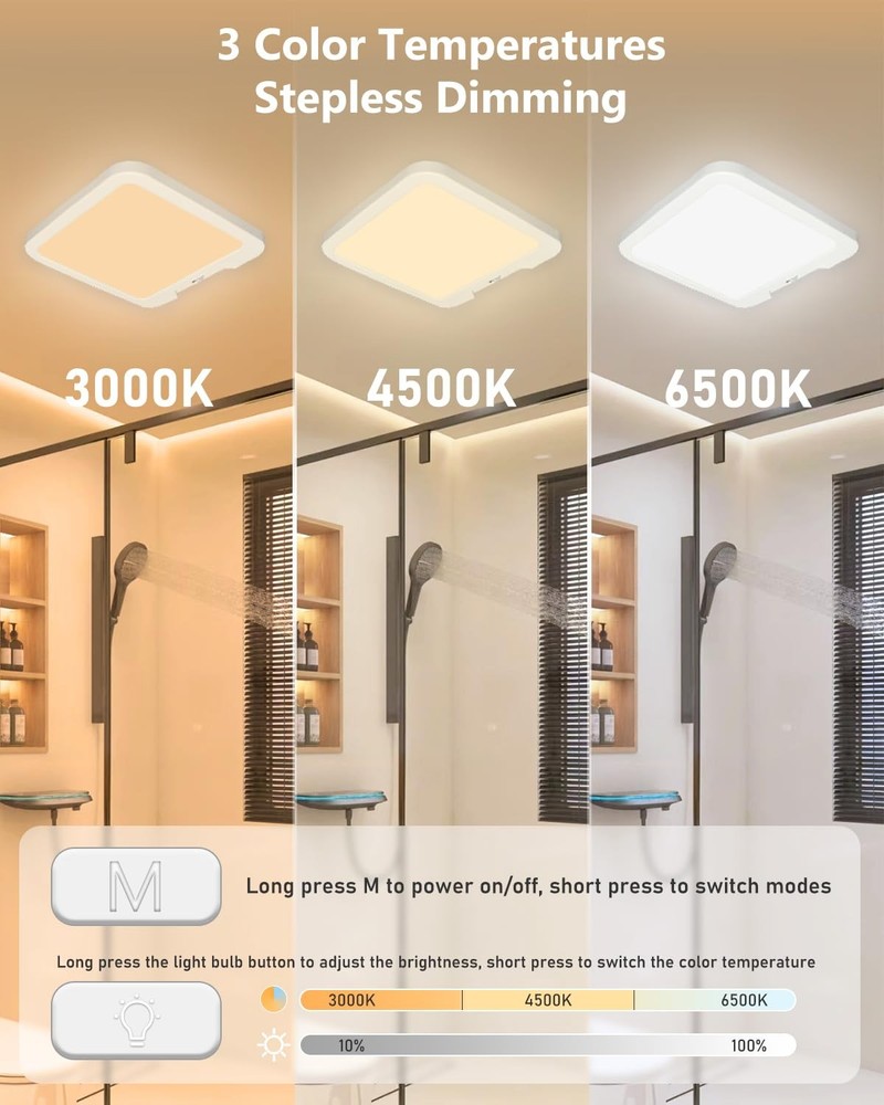 Rechargeable Motion Sensor Ceiling Light with Remote, Dimmable Magnetic Mount...