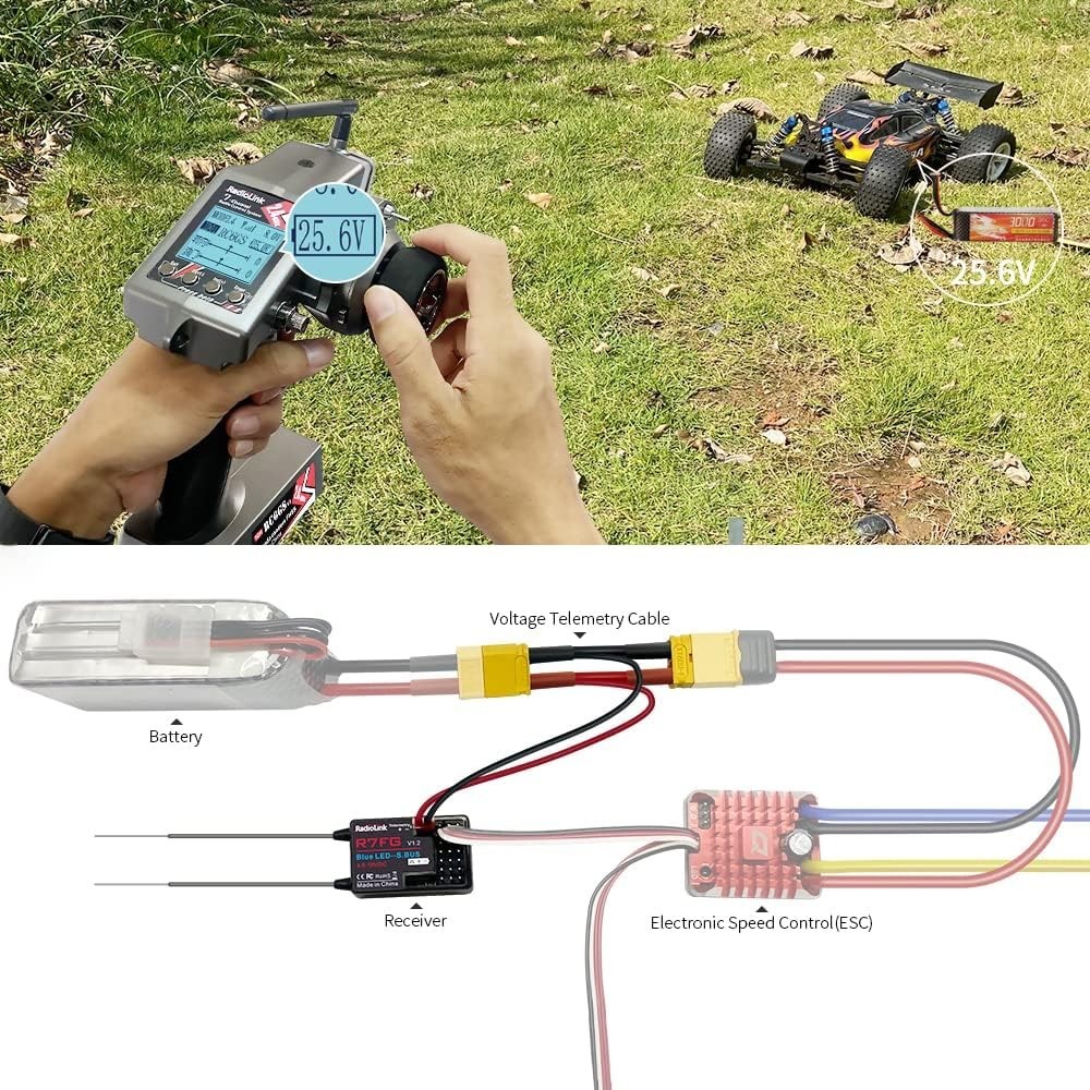 Dual Rate RC Transmitter for Vehicles with Telemetry and Mixed Control Features