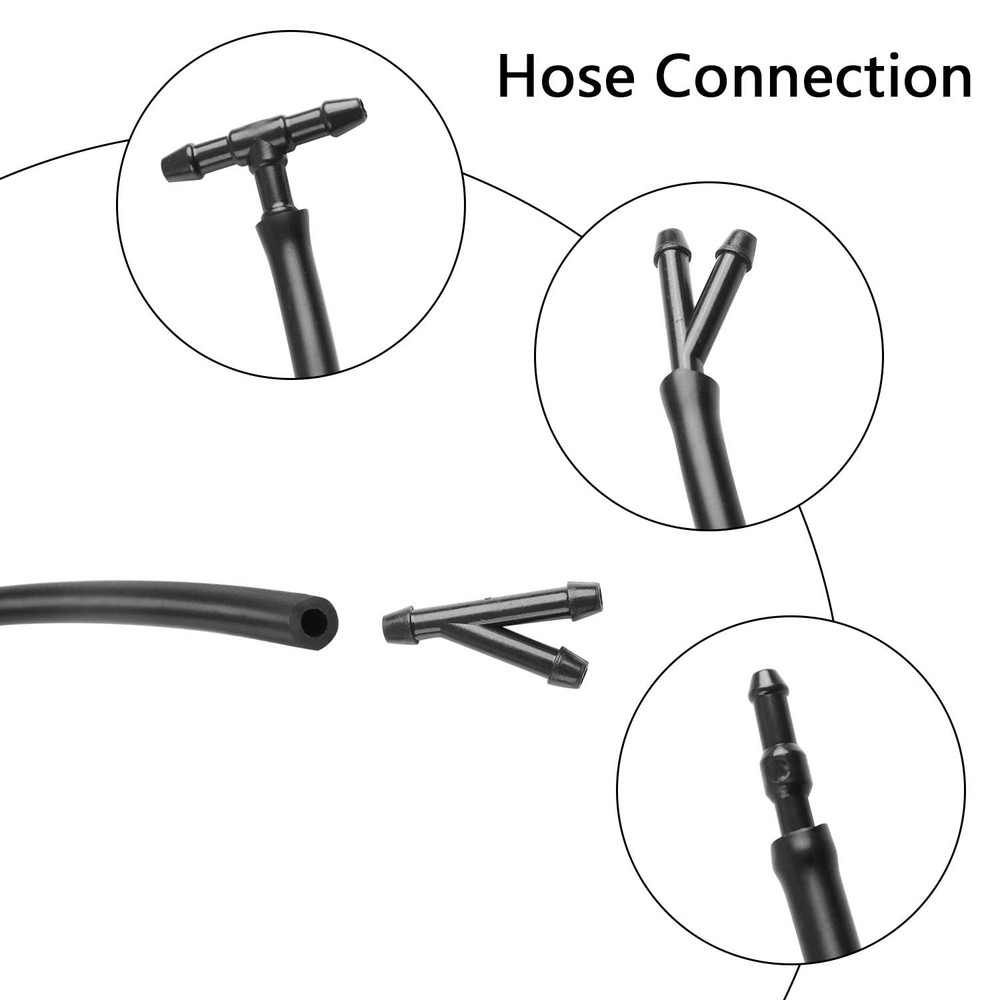 Chrysler Dodge Ram Windshield Washer Nozzles Kit with Hose 2 Sprayers