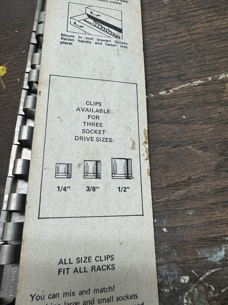 Sears Socket Carry Rack (2) For 1/2 And 3/8