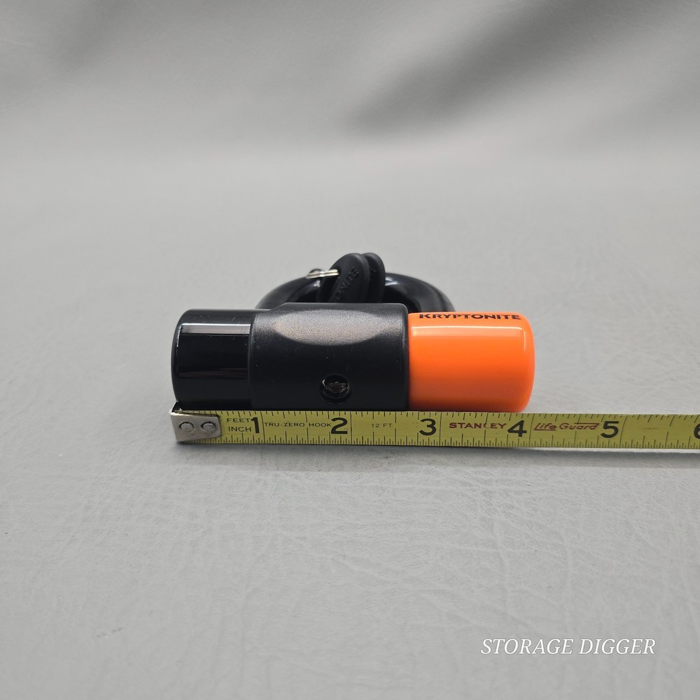 Kryptonite Evolution Series Black/Orange Mini U-Lock for Bike with Two Keys