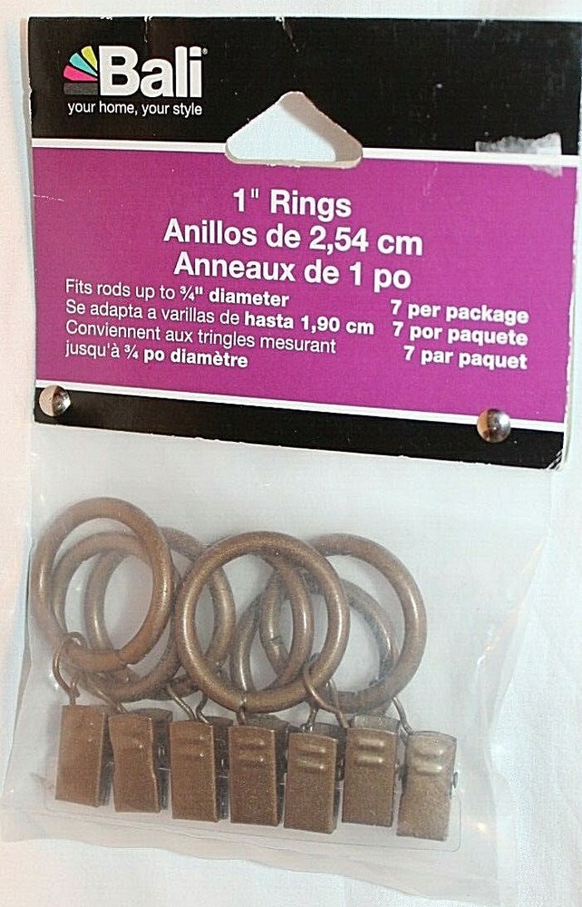 Bali 1" Golden Brass Blinds Rings  7 Pack