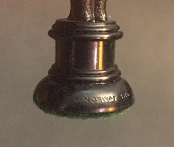 1947 KINGSWAY Chess ~ Black Bishop~ Felt Bottom ~ Replacement Piece (FREE SHIP.)