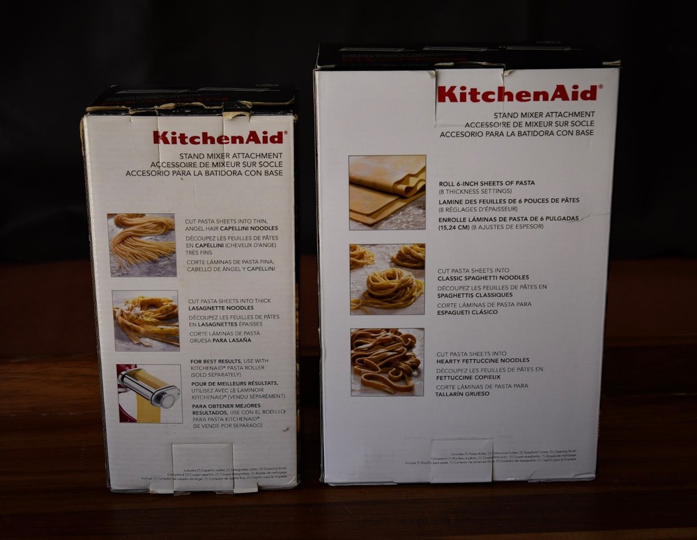 KitchenAid Stand Mixer Attachment 3-Piece Pasta Roller with Extra Cutters