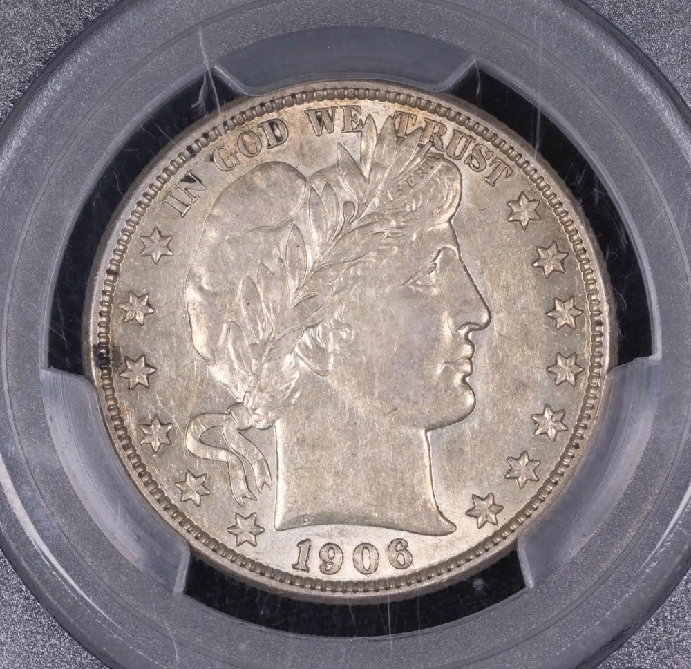 1906 O Barber Half Dollar PCGS AU-55