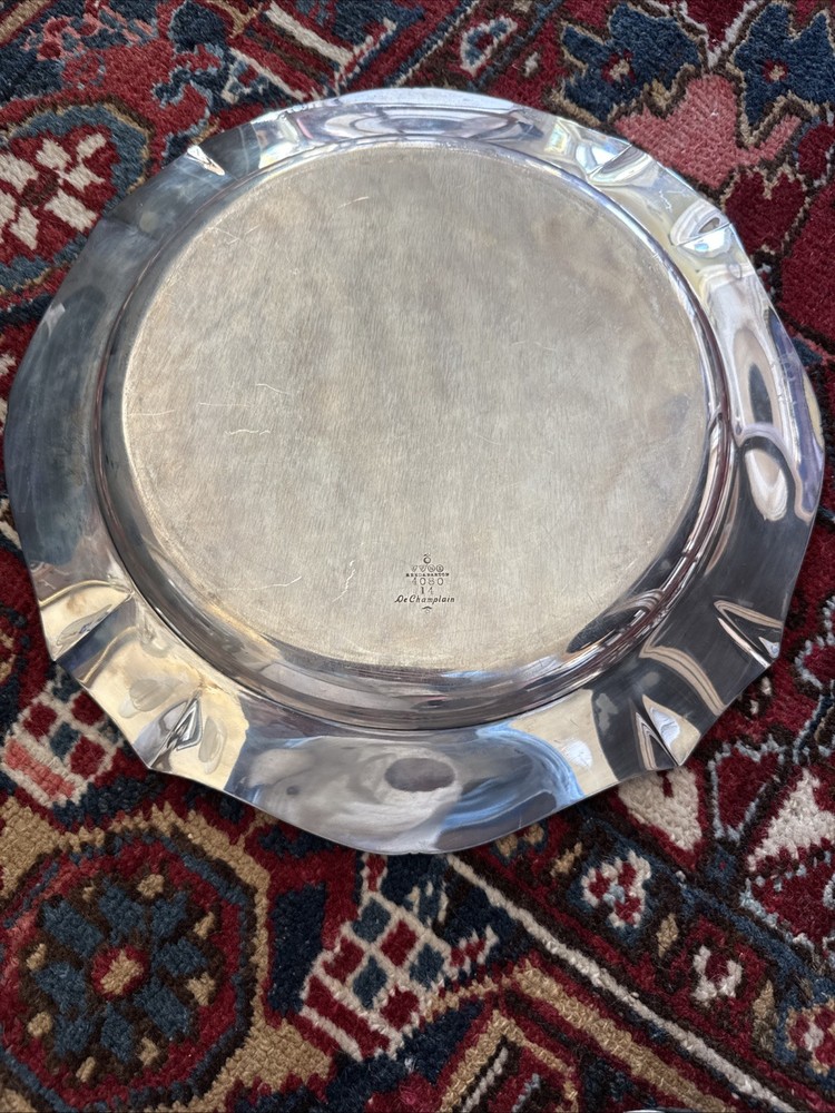 REED & BARTON De CHAMPLAIN SILVER PLATE SERVING TRAY EPNS Silver Plate 4080 14"