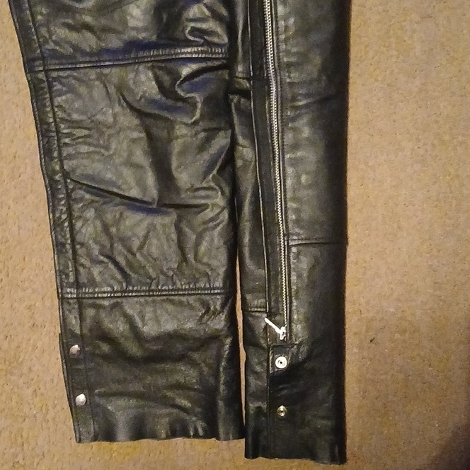FMC Leather Motorcycle Chaps Mens XL