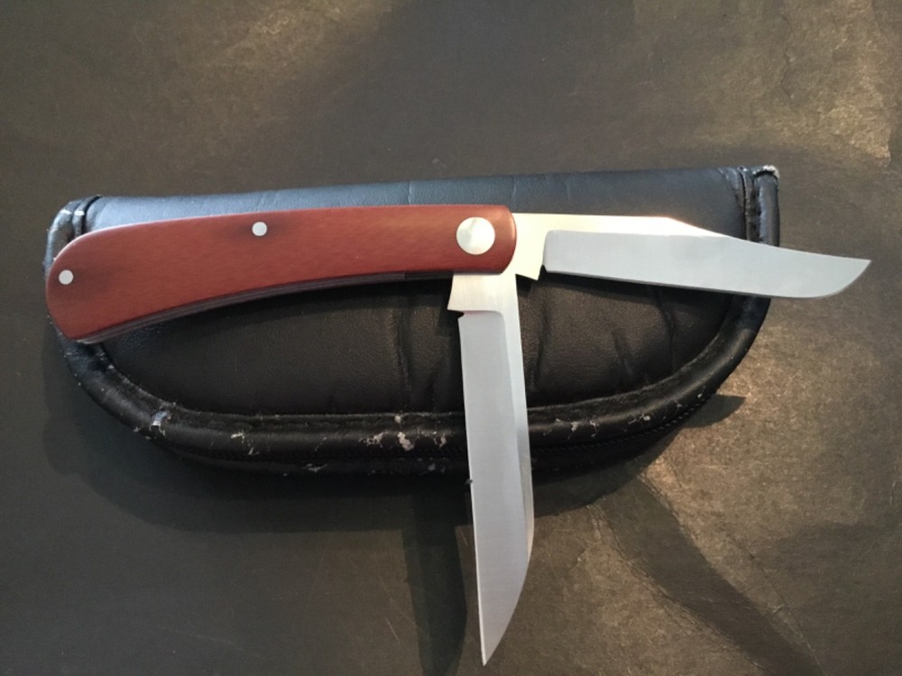 Custom Jeffery Mitchell 2 Bld Trapper Slipjoint Folder Folding Knife