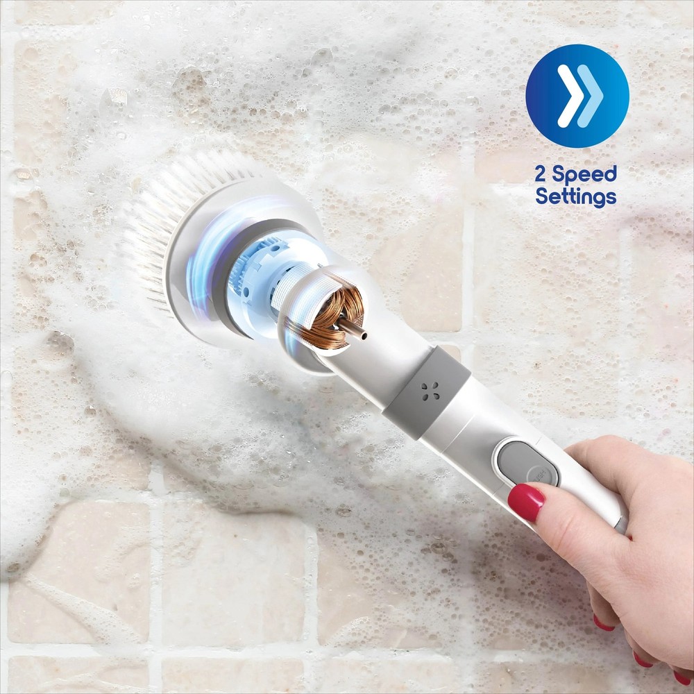 Electric Spin Scrubber, Multi-surface Rechargeable Cordless Scrub Brush