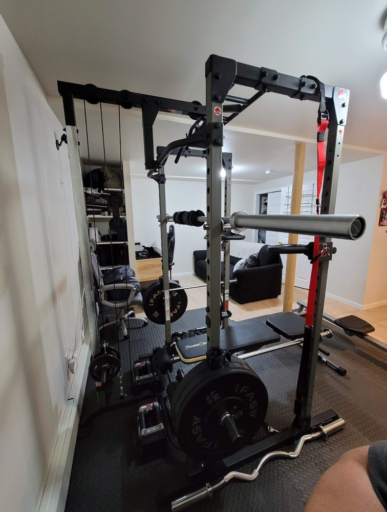 Fitness Reality Squat Rack Power Cage with | Optional LAT Pulldown & Leg Holdown