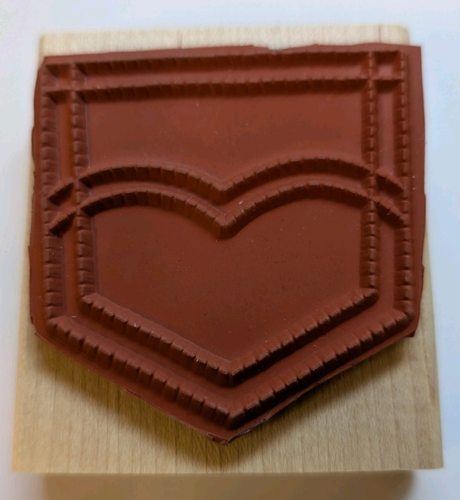 Wood/Rubber Stamp Pocket Double Stitch