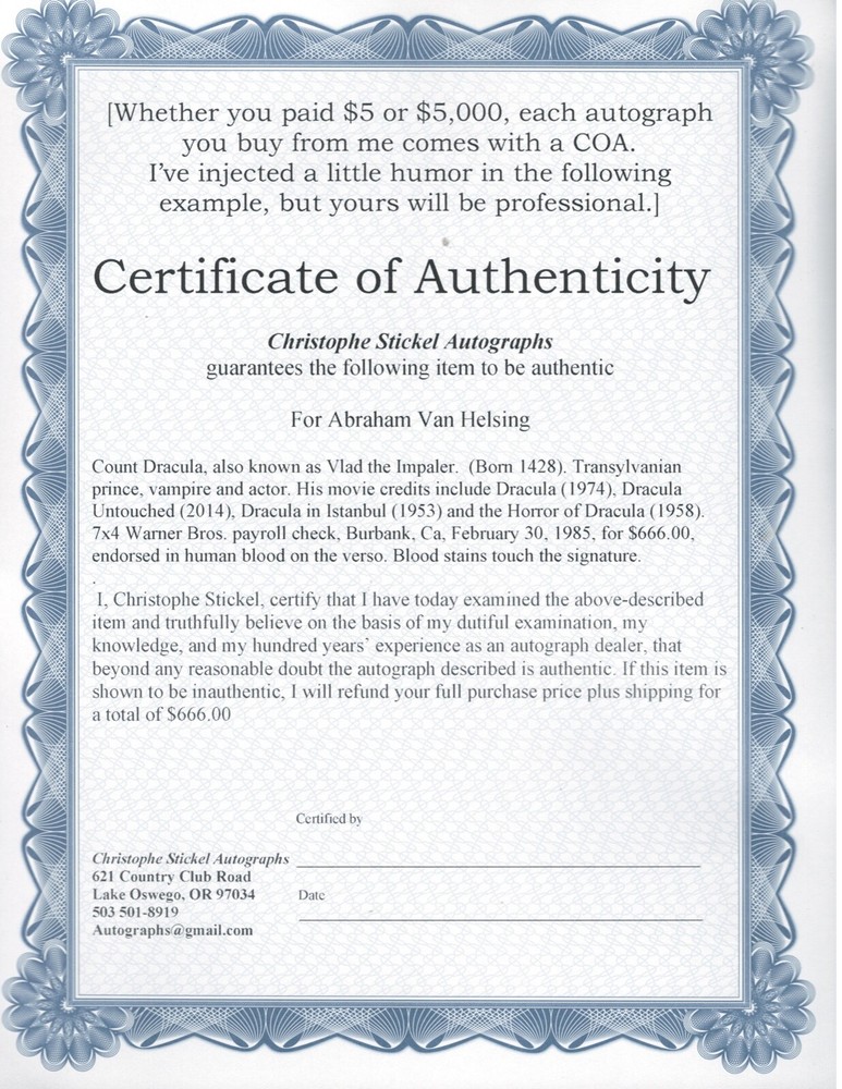 Jessica Rains. Sleeper actress. Signed Warner Bros. check endorsed on verso