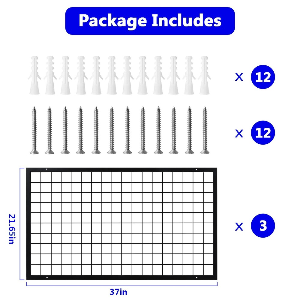 Metal Grid Wall Panels, Black Wire Grid Panel, Gridwall Display Stand, Heavy ...
