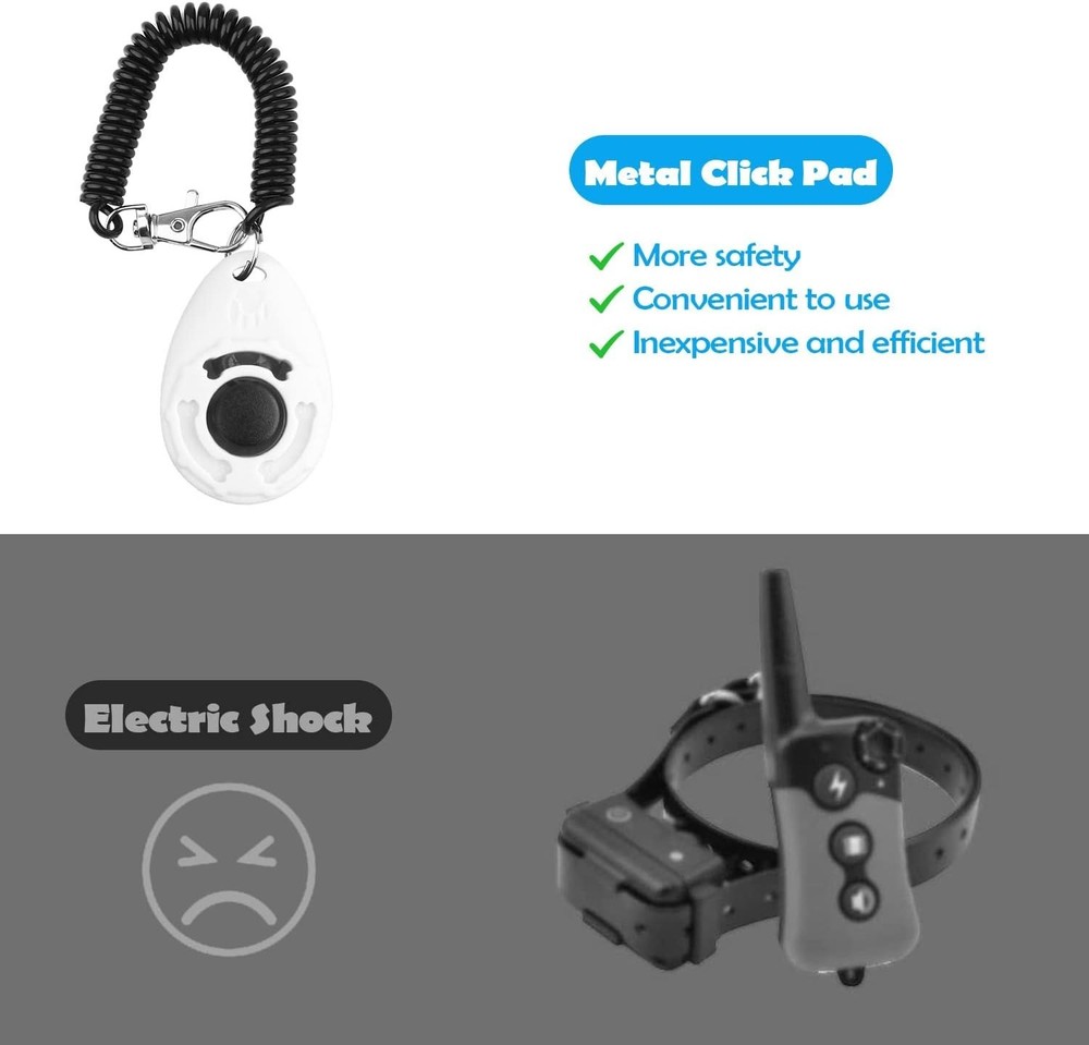 Durable 2-Pack Dog Training Clicker with Wrist Strap - Easy Pet Training Tool