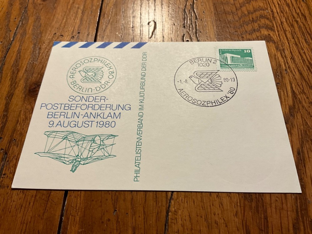 1979 DDR Germany Space Card Aerosos Philemon Berlin pc