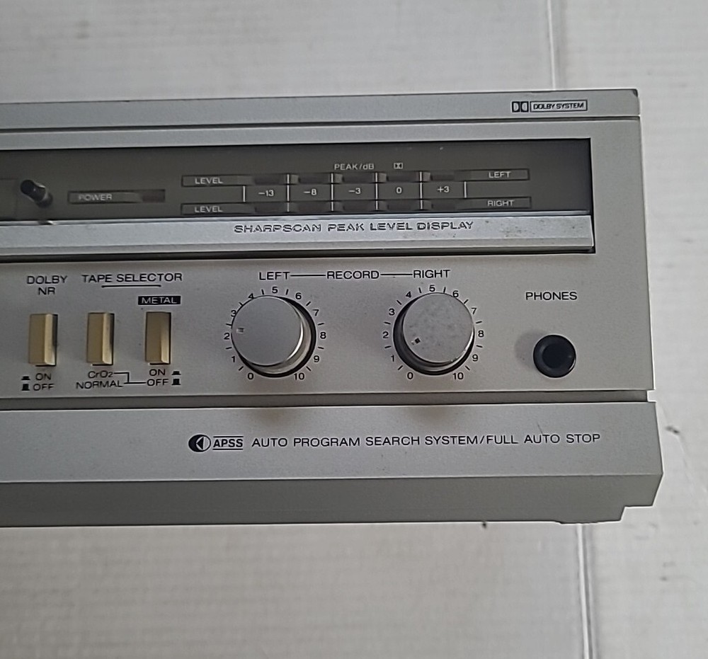 Sharp Stereo Cassette Deck RT-12 Dolby Metal Auto Program & Auto Stop