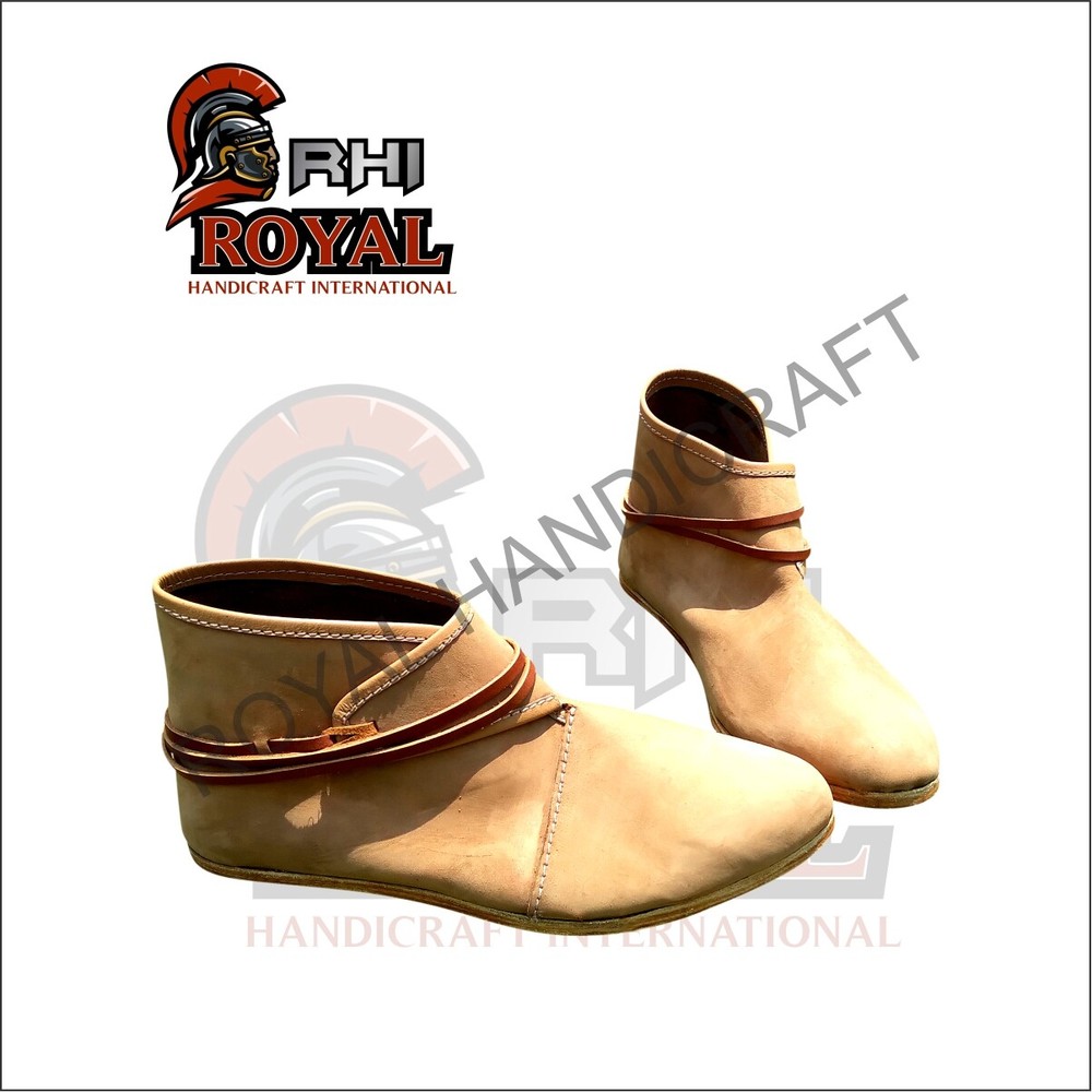 Authentic medieval boots Handmade leather boots Knights boots