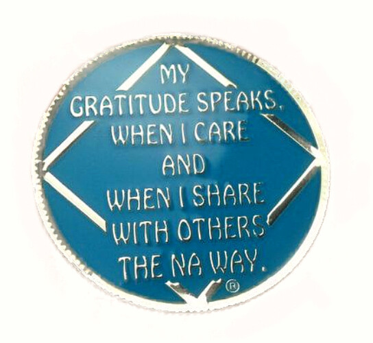 Narcotics Anonymous GRATEFUL ADDICT TRIPLATE Recovery MEDALLION