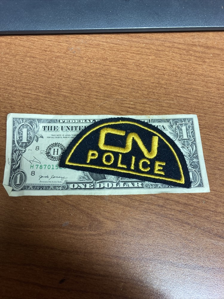 Canadian National "CN" Police (Canada) Half-Moon Shoulder Patch felt