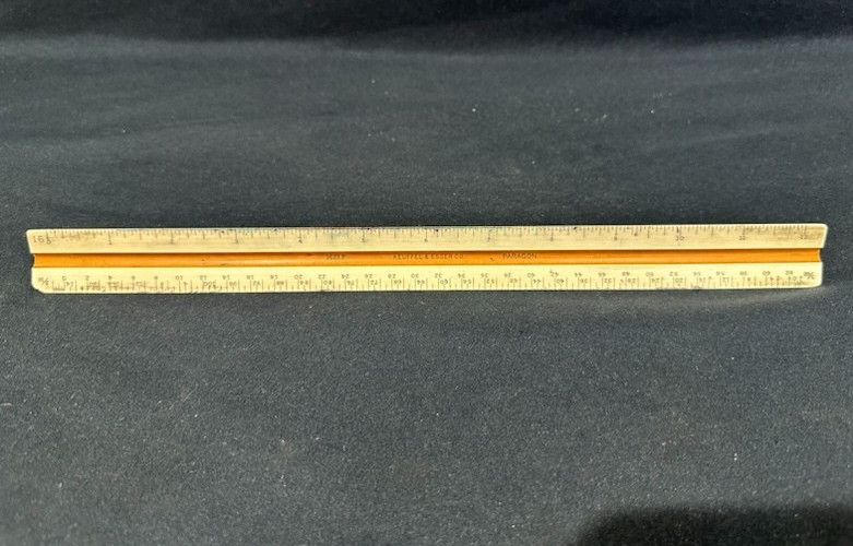 Vintage Keuffel & Esser 1621P Engineers Scale Ruler 3 Sided Triangular Paragon