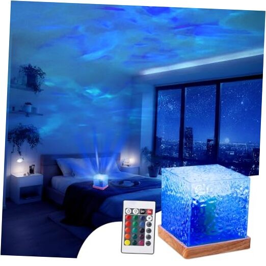 Ocean Wave Ceiling Projector, Colors Changing Show Aurora Glow Extended Size