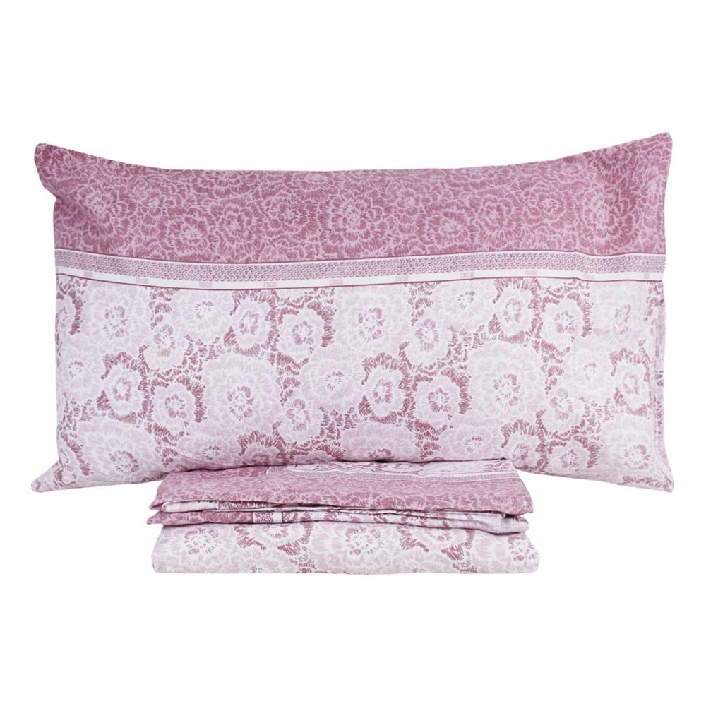 Floral Print Cotton Flannel Single Bed Sheet Set