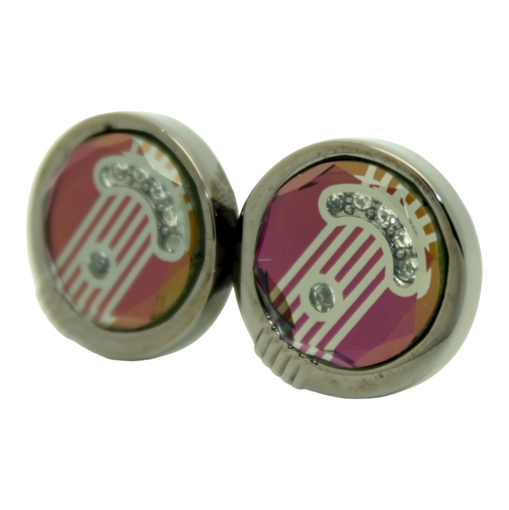 Black Purple Circular Cufflinks