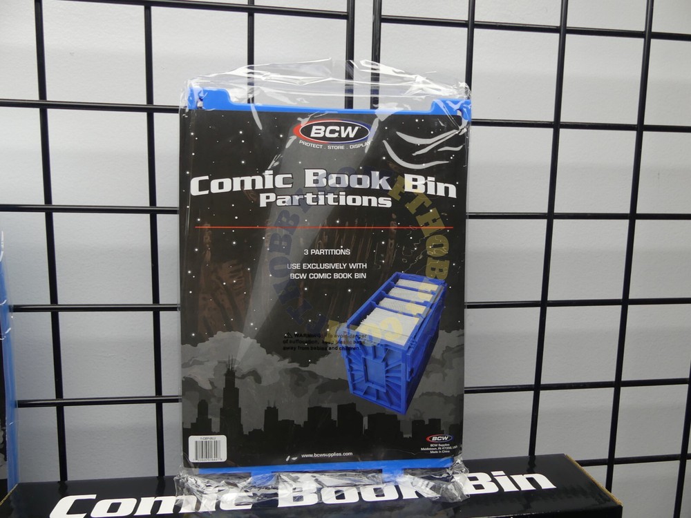 BCW Silver Comic Book Bundle 1-Comic Bin 3-Partitions 200-Boards 200-Bags - BLUE
