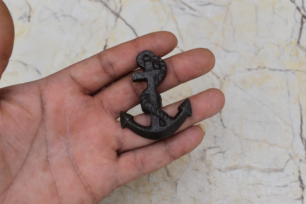 Vintage Cast Iron anchor door cabinet drawer handles pull rustic Knobs 6 pcs