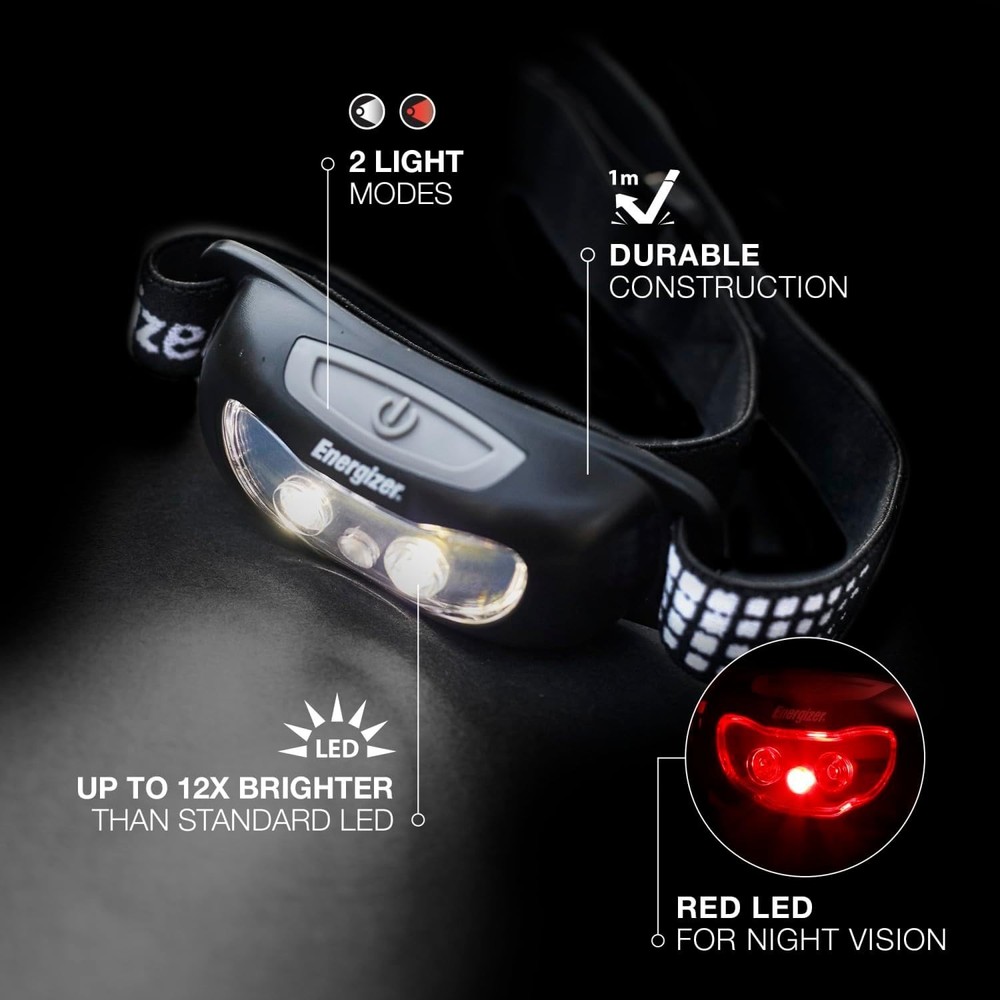 Universal+ Rechargeable LED Headlamp 2-Pack - Ultimate Night Vision & Durability
